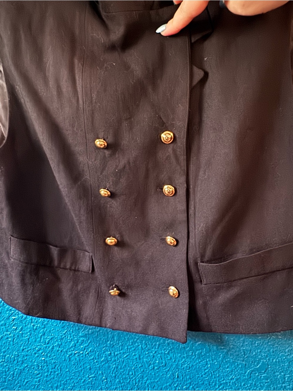 The Limited double breasted cropped black vest - Picture 2 of 4